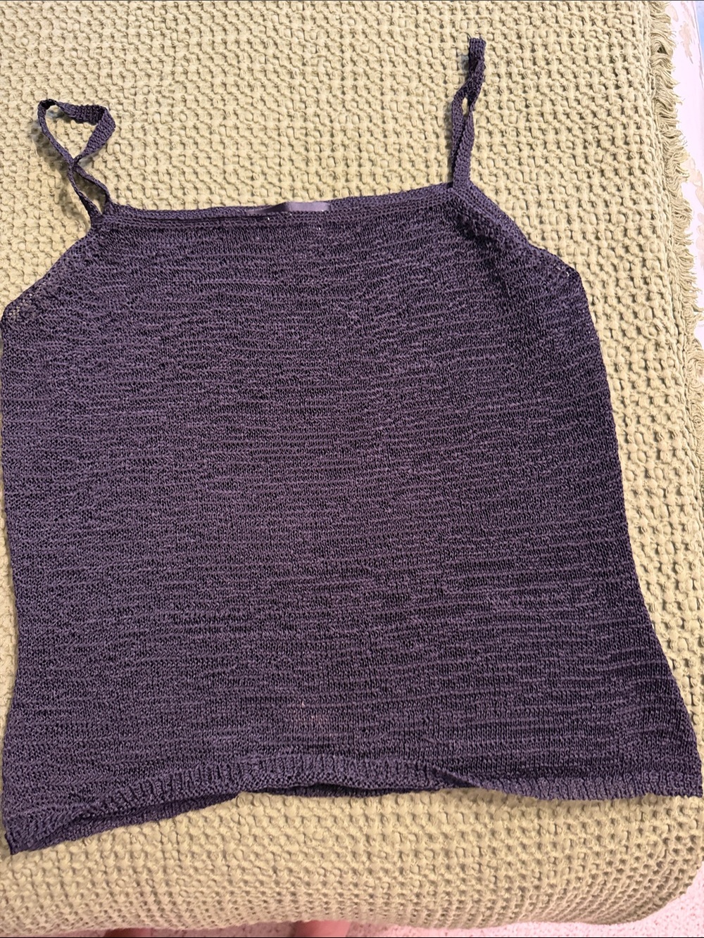 Women’s Finity Black Knit Cami Tank Top with sweater